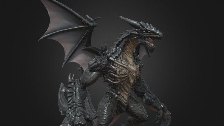 Giant Evil Demon Dragon detailed – Free 3D Model STL