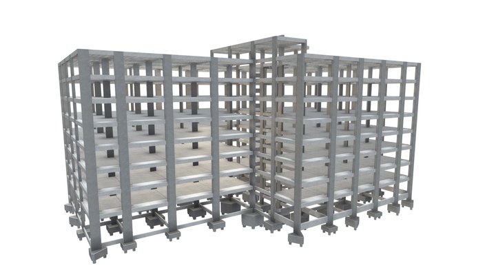 Projeto Estrutural de Garagem 01 3D Model