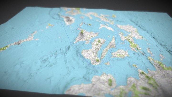 PHILIPPINES FERRY CONNECTIONS BASE MAP 3D Model