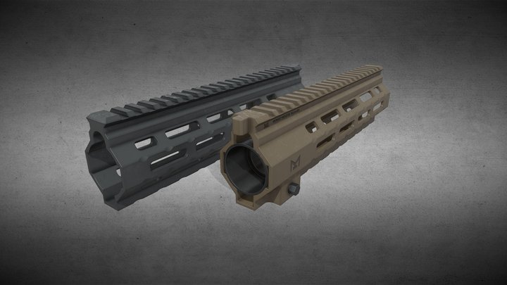 Midwest Industries HK416/MR223 9" Handguard Rail 3D Model