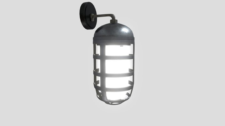 Industrial Wall Light 3D Model