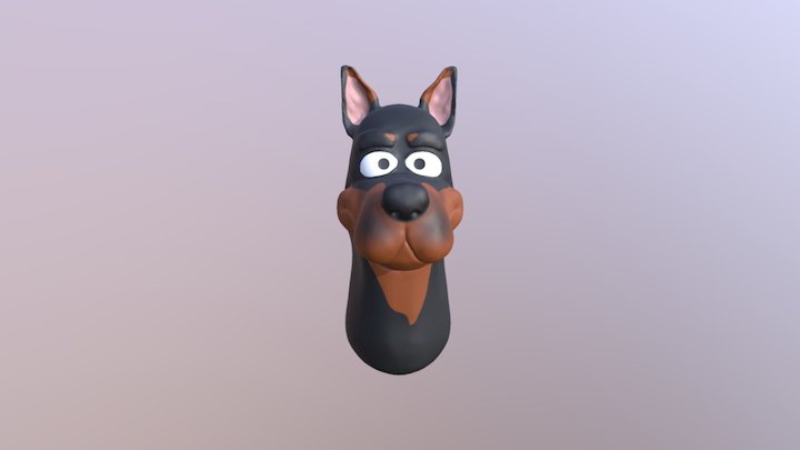 Cabeça Cachorro 3D Model