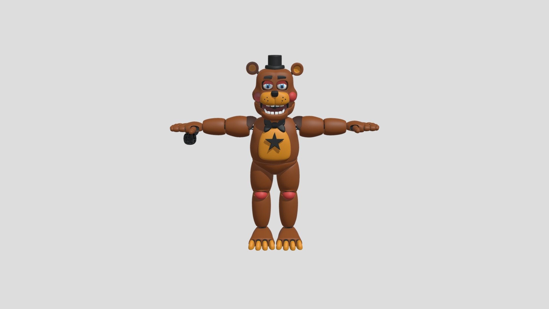 Rockstar Freddy - Download Free 3D model by Anzal (@AnziestManziest ...