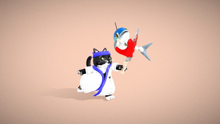 Sushi Chef Ohagi 3D Model