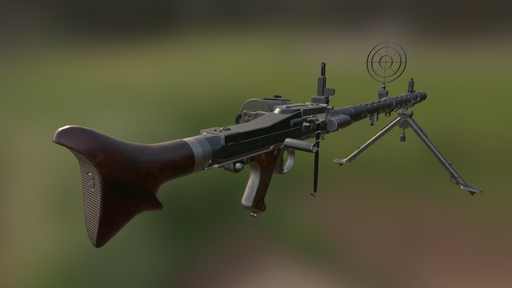 MG 34 machinegun 3D Model