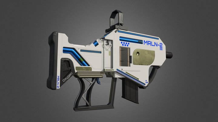 Sci-Fi SMG 3D Model