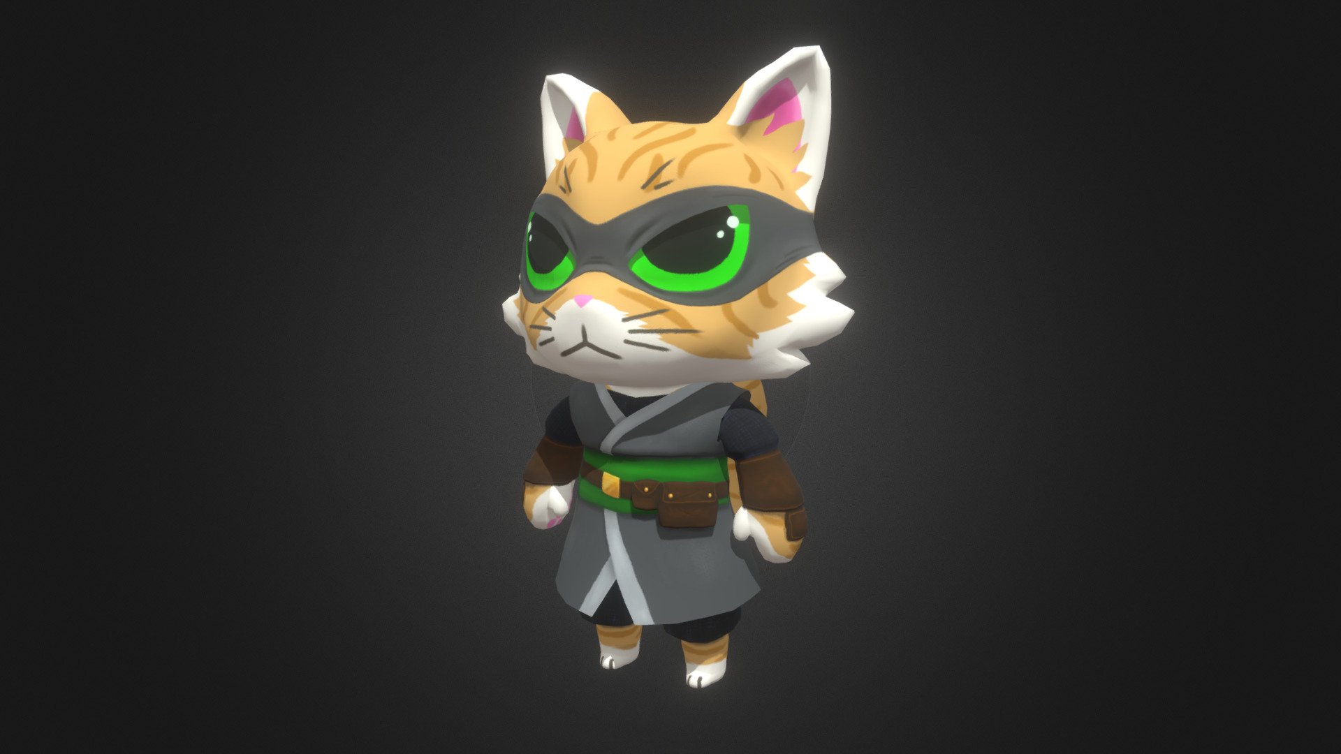 Cat Ninja Player Model - 3D model by zrubyworks [c130fc4] - Sketchfab