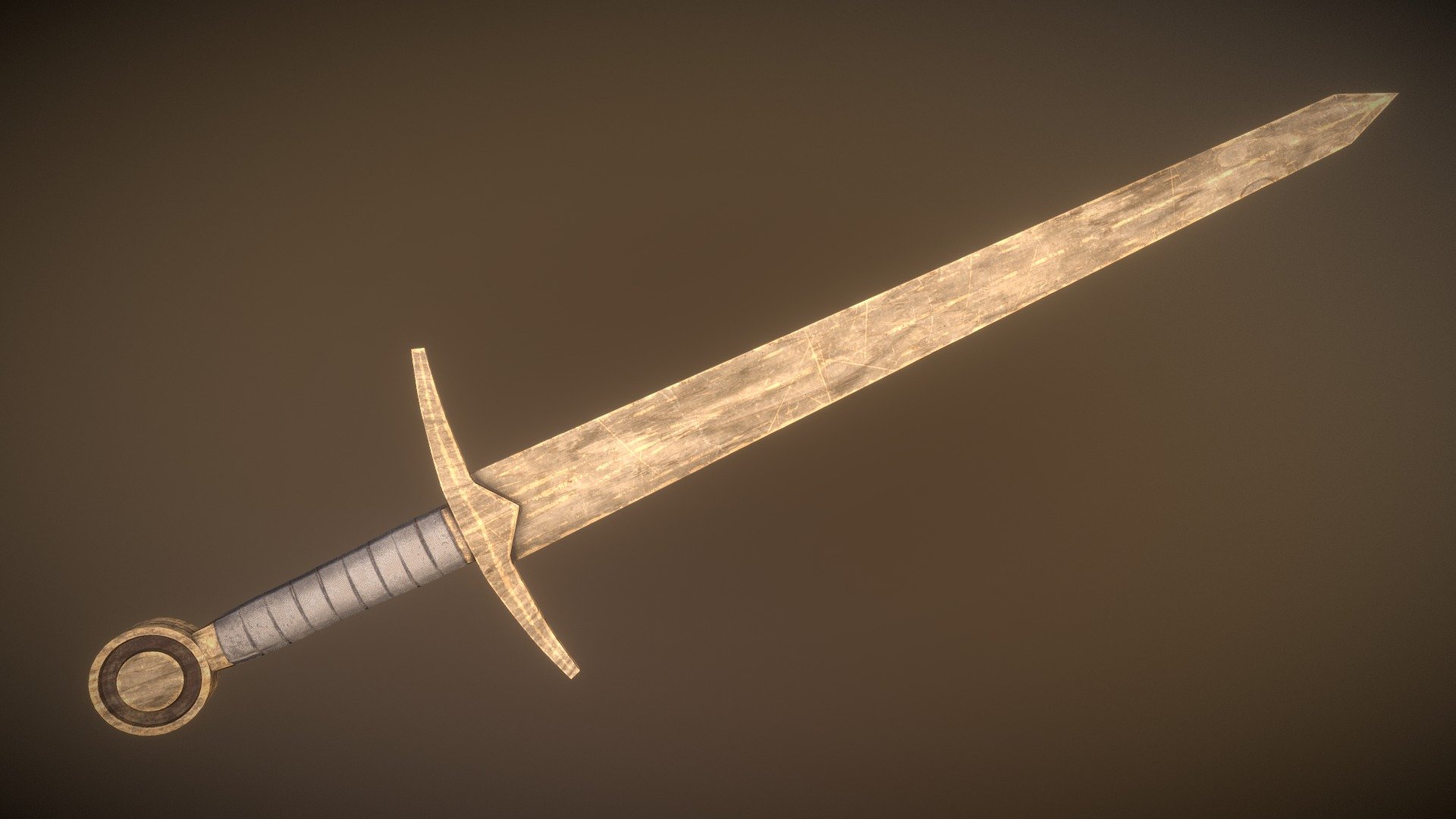 Wooden Practice Sword One Handed Sword 3D model by vegu (iamvegu