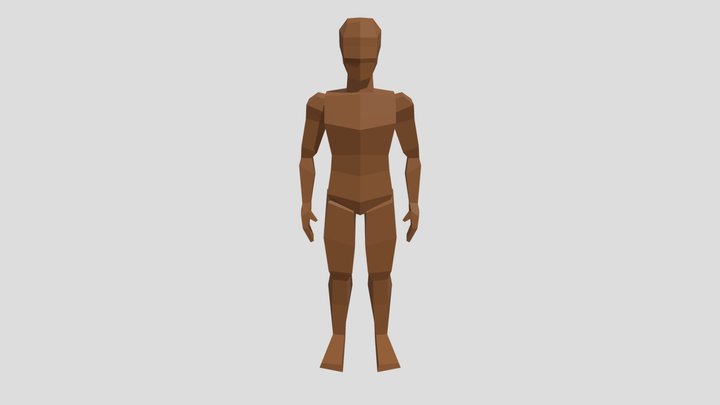 Low poly human 3D Model