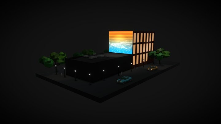 Woodworth Apartments Projection Mapping Building 3D Model