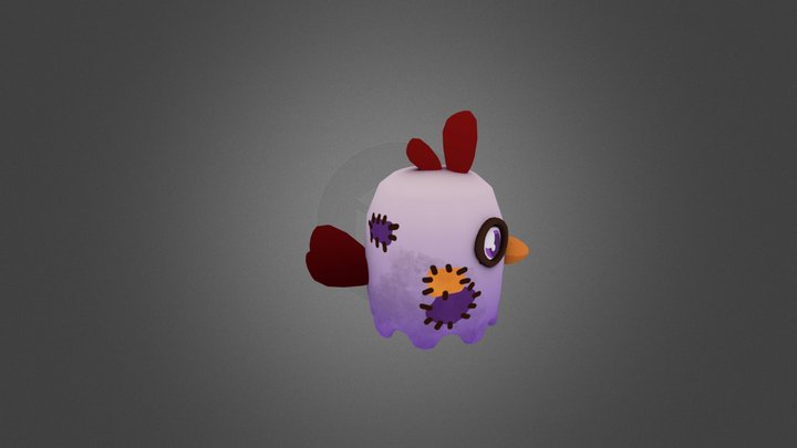 Ghostly Chick 3D Model