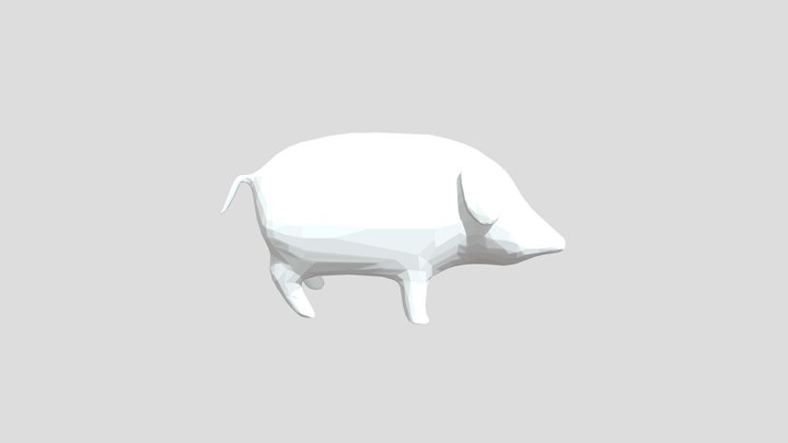 Lowpoly Hog 3D Model