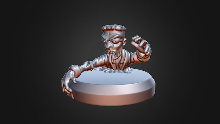 Zombie Digging Out 3D Model