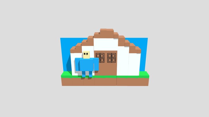 Steve in Mansion 3D Model
