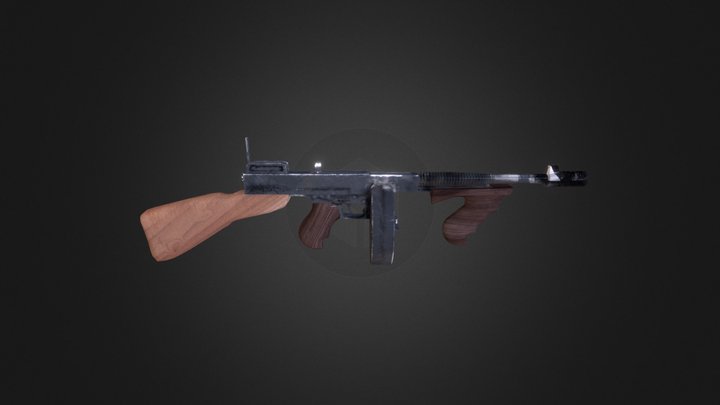 Thompson Sub Machine Gun 3D Model