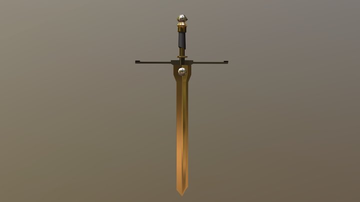 Gold Sword 3D Model