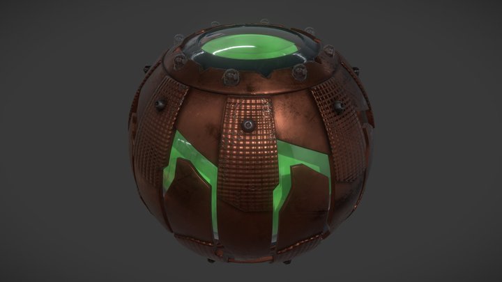 Green Goblin Pumpkin Grenade 3D Model