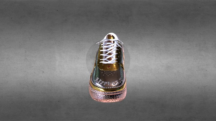 Nike sneaker (Gold & Sirver Hip-Hop Concept) 3D Model