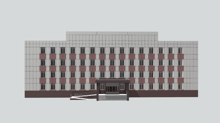 Здание Администрации. Заводоуковск 3D Model