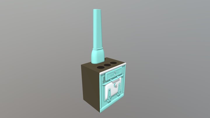 3December - Wood Stove 3D Model