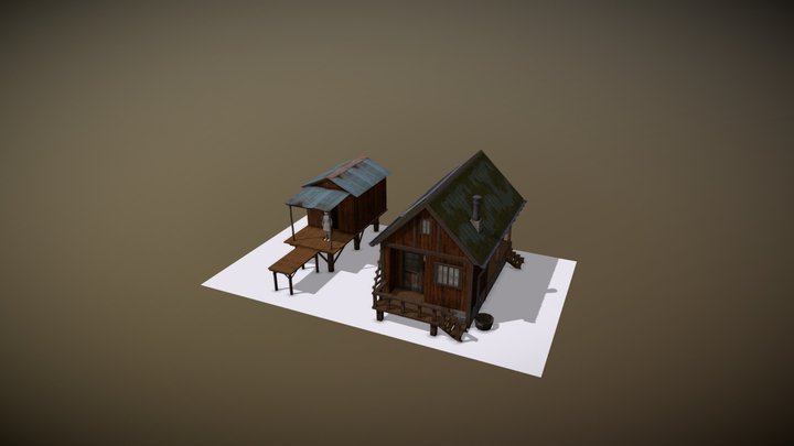 House_Plus_Cabin 3D Model