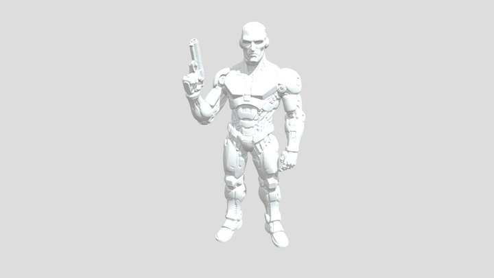 Cybernetic Guardian 3D Model