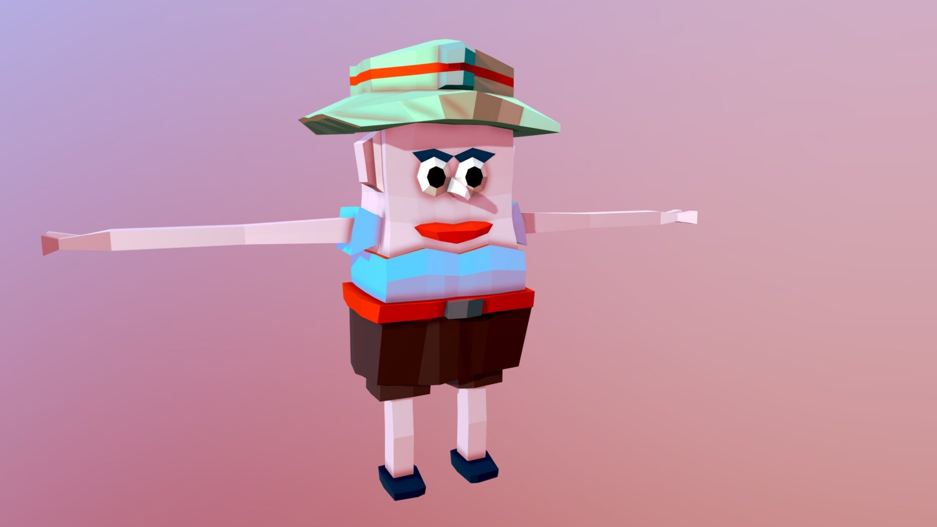 Cubo Man 2 lowpoly