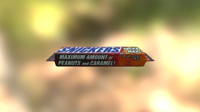 Snickers chocolate bar.c4d 3D Model