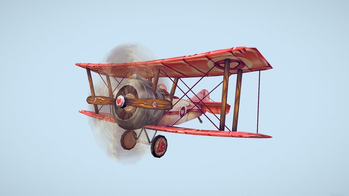 Sopwith PUP Stylized - Cupido 3D Model