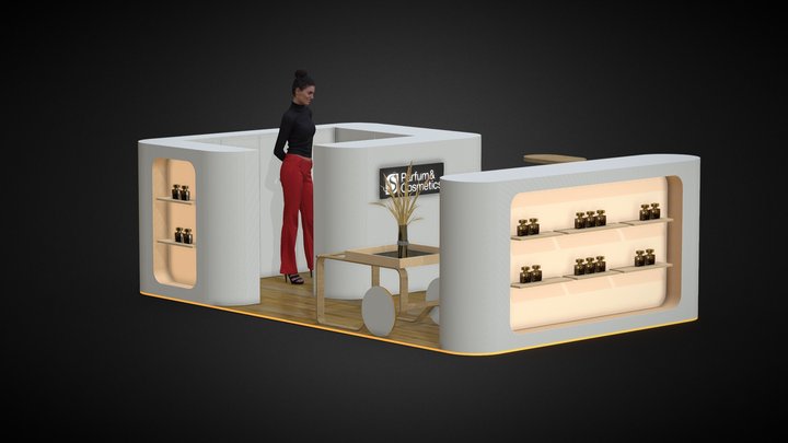 3D модель торгового островка S Parfum&Cosmetics 3D Model