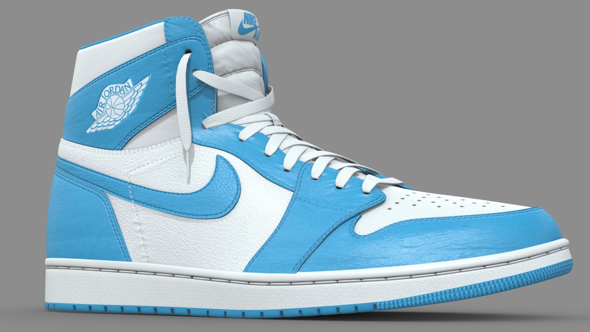 Jordan 1 Retro High OG UNC - Buy Royalty Free 3D model by Joe-Wall ...