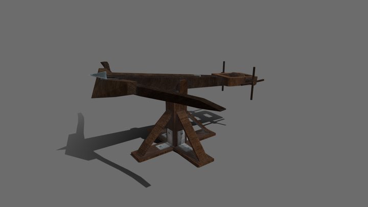 Animated Ballista 3D Model