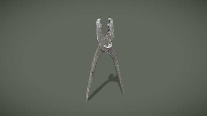 Old Pliers (USSR, France. Game-ready model) 3D Model