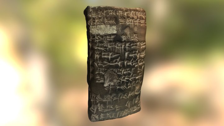 Old-Babylonian cuneiform tablet S253 3D Model