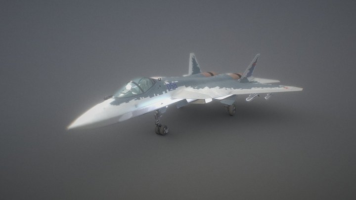 SU-57 - T-50 Fifth-Generation Jet Fighter 3D Model
