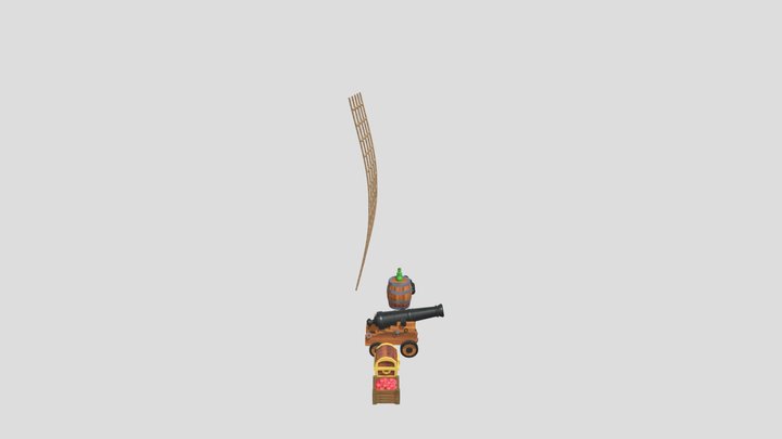 Pirate ship Props 3D Model