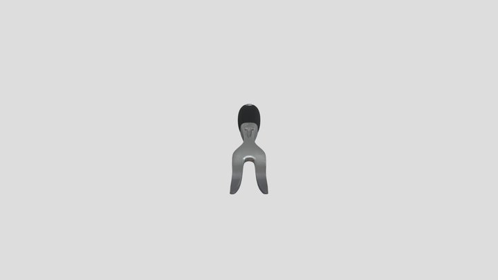 kitchen meat fork with two prongs 3D Model