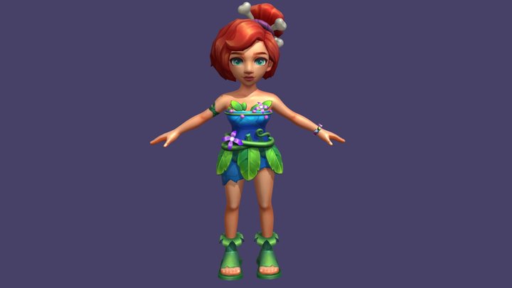 gaming girl  character 3D Model