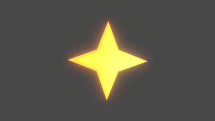 4 Point Star 3D Model