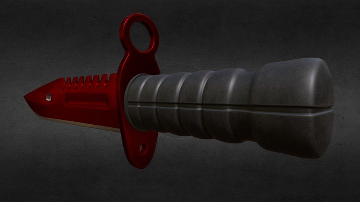 M9 Bayonet Red | Counter Strike Parody 3D Model
