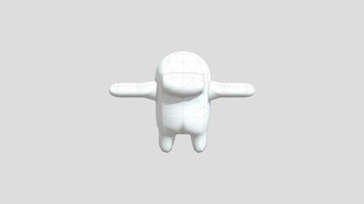 Astronaut Bean 3D Model