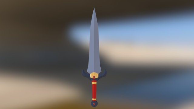 Low Poly Sword 3D Model