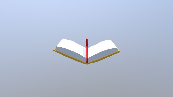 Magic Flying Book 3D Model