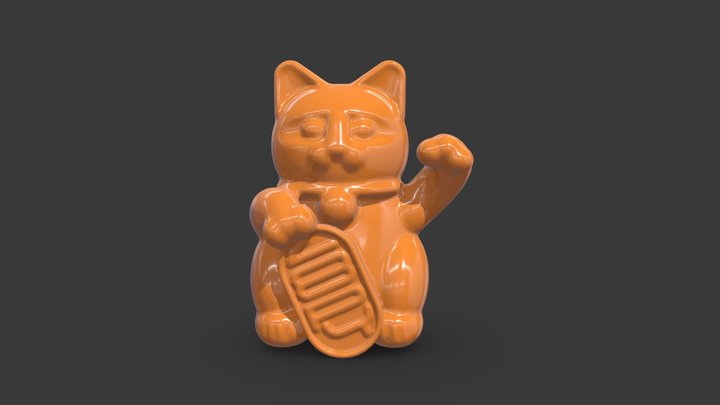 Loopy Lucky Cat 3D Model