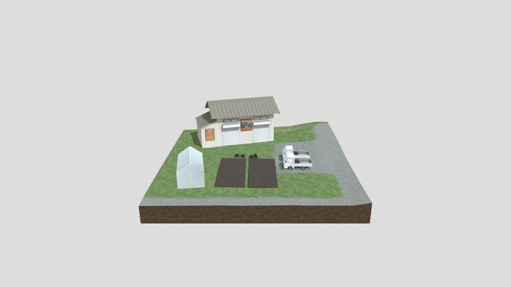 DAE Diorama retake - Small farm 3D Model