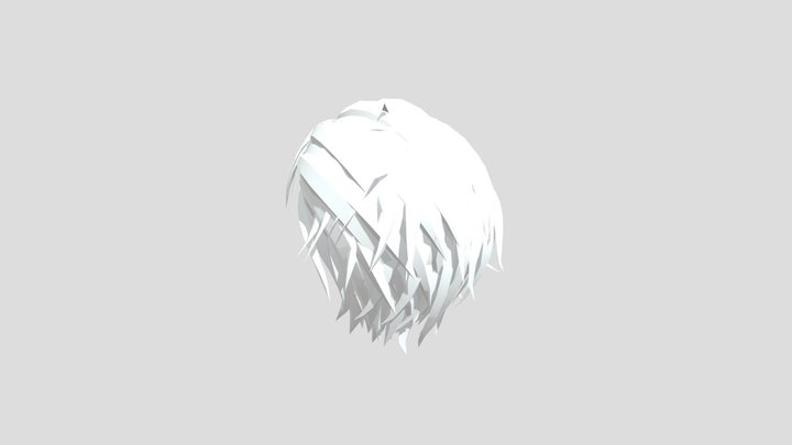 Slicked back hair 3D Model