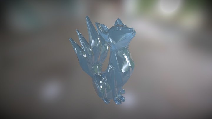 Crystal Kitsune 3D Model