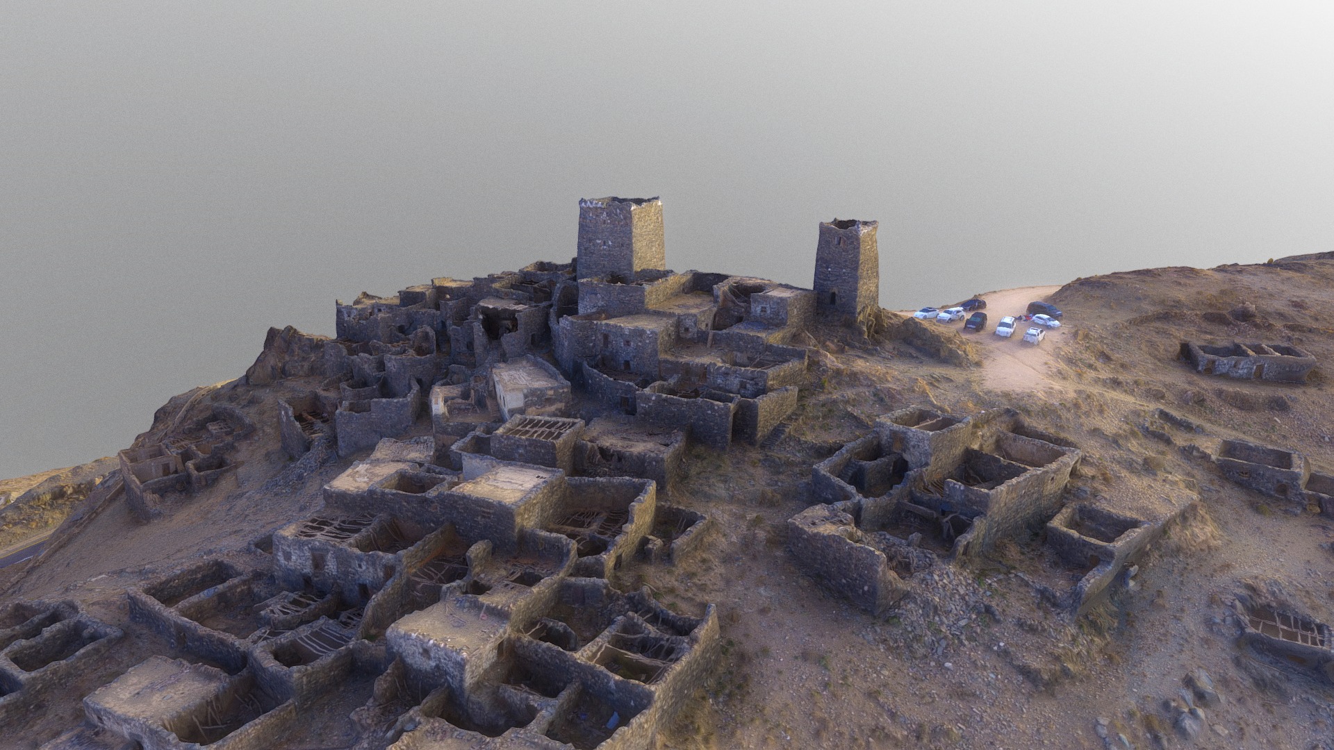 3D model Klada village  قرية كلادا - This is a 3D model of the Klada village  قرية كلادا. The 3D model is about a large pile of rocks.