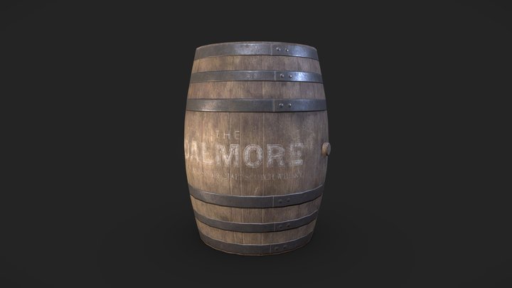 Barrel (low-poly) 3D Model