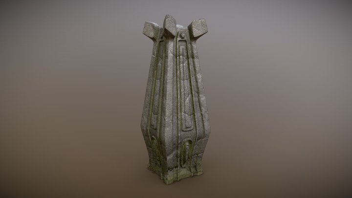 Stone Pedestal 3D Model